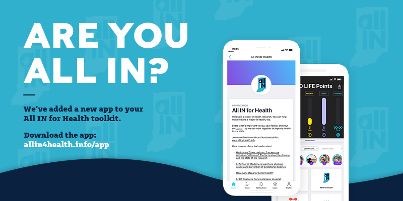 All IN for Health app announcement